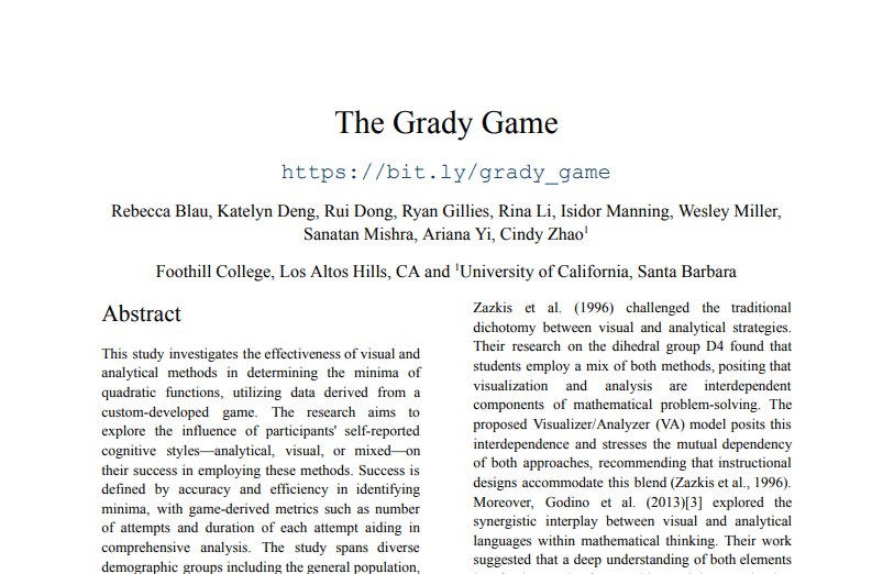 The Grady Paper